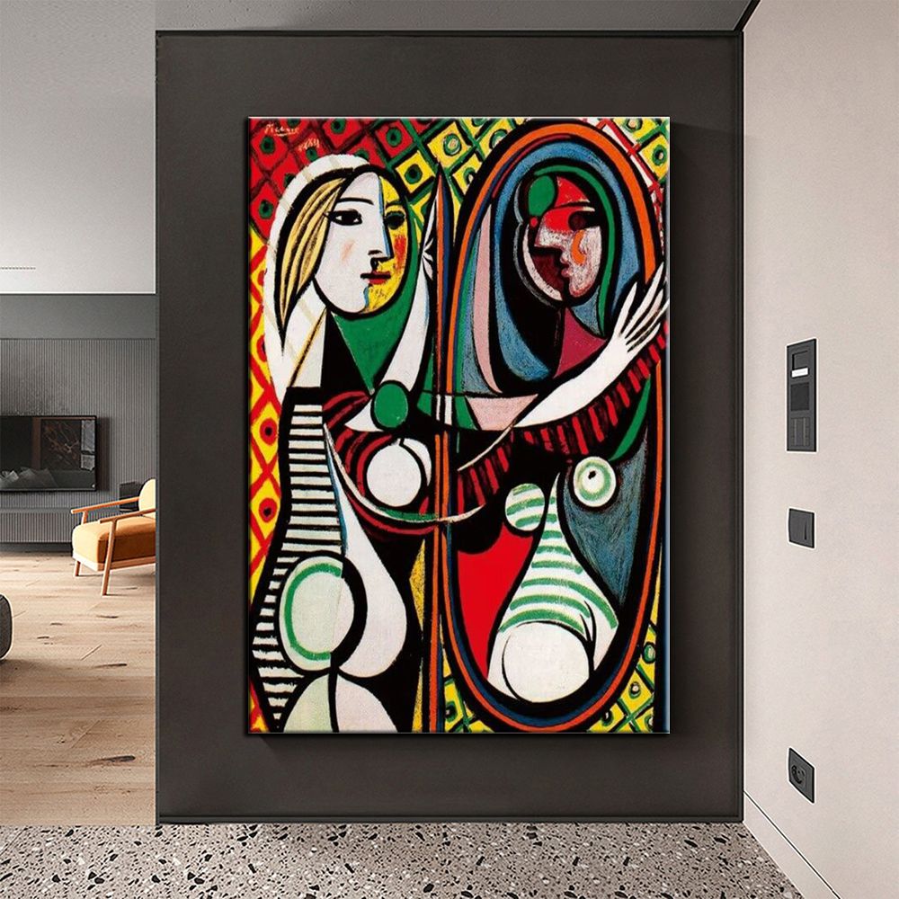 Hand Painted Oil Painting Canvas Wall Art Pablo Picasso Paintings Living Room Hallway Bedroom Luxurious Decorative Painting - Comfortable Living Decor