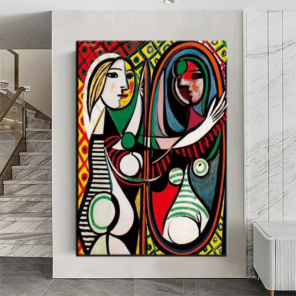 Hand Painted Oil Painting Canvas Wall Art Pablo Picasso Paintings Living Room Hallway Bedroom Luxurious Decorative Painting - Comfortable Living Decor