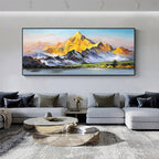 Hand Painted Oil Painting Large Landscape Oil Painting Original Mountain Canvas Painting Abstract Painting Modern Art Acrylic Painting Living Room Hallway Bedroom Luxurious Decorative Painting - Comfortable Living Decor