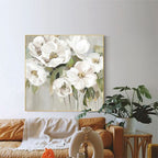 Hand Painted Oil Painting Wall Art Flower Modern Abstract Living Room Hallway Bedroom Luxurious Decorative Painting - Comfortable Living Decor