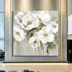 Hand Painted Oil Painting Wall Art Flower Modern Abstract Living Room Hallway Bedroom Luxurious Decorative Painting - Comfortable Living Decor