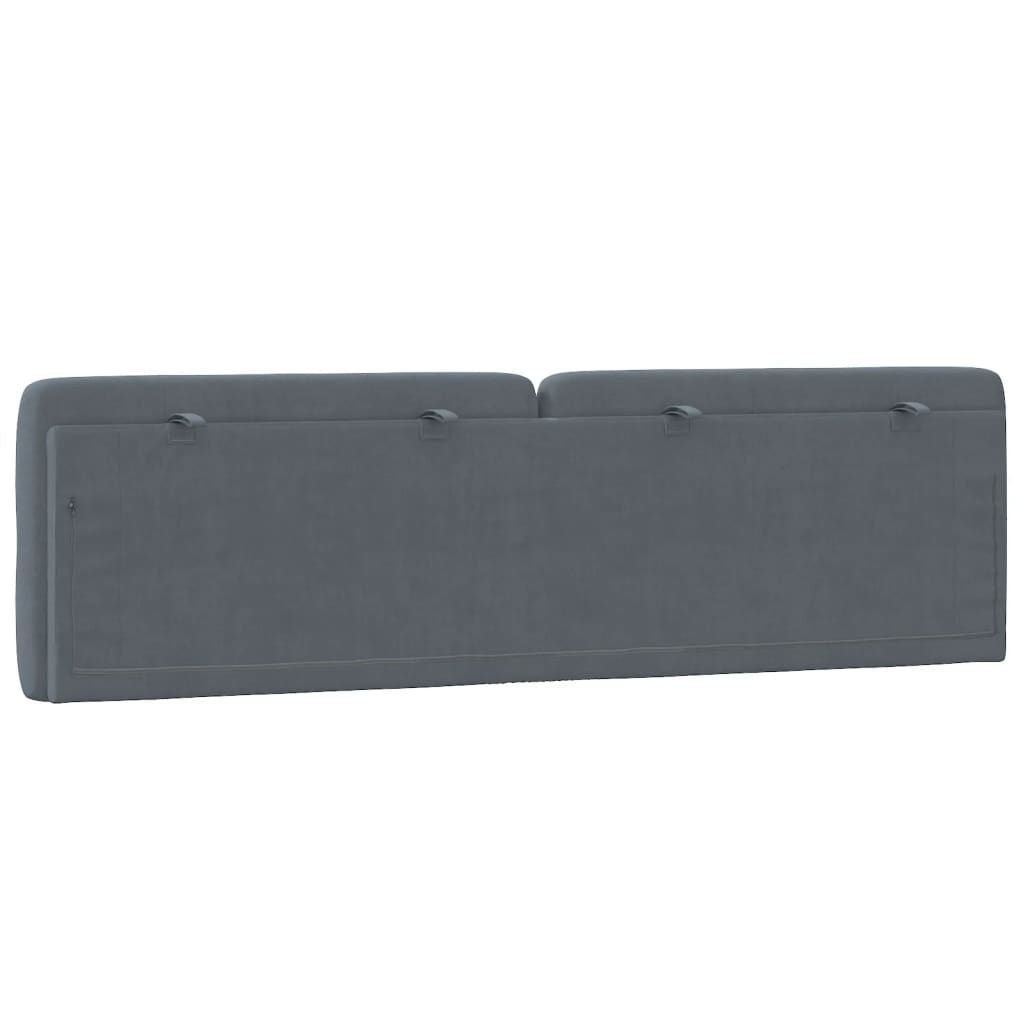Headboard Cushion Dark Gray 72" Velvet - Comfortable Living Decor