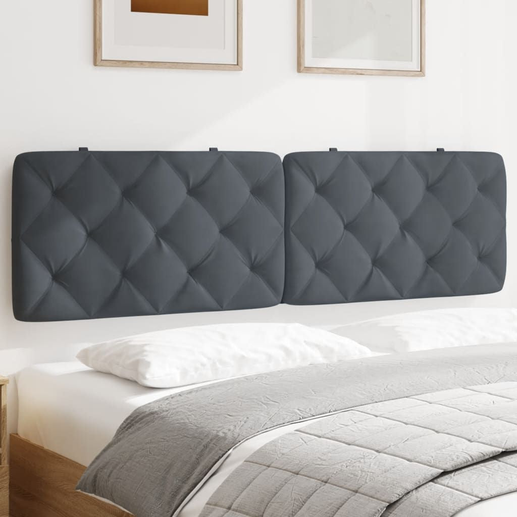 Headboard Cushion Dark Gray 72" Velvet - Comfortable Living Decor