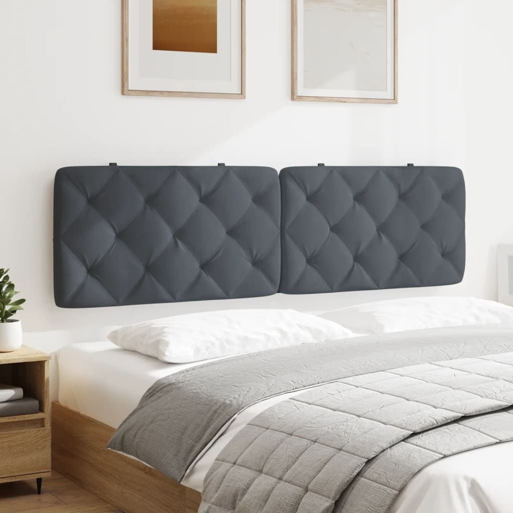 Headboard Cushion Dark Gray 72" Velvet - Comfortable Living Decor