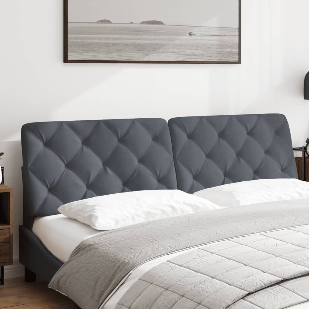 Headboard Cushion Dark Gray 72" Velvet - Comfortable Living Decor
