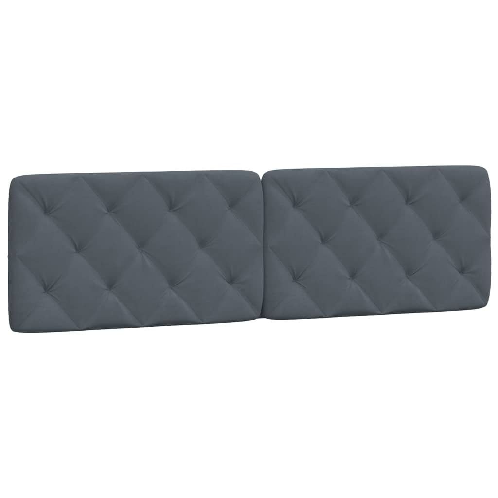 Headboard Cushion Dark Gray 72" Velvet - Comfortable Living Decor