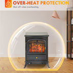 HOMCOM 22" Electric Fireplace Heater, Freestanding Fire Place Stove with Realistic LED Flames and Logs, and Overheating Protection, 750W/1500W, Black - Comfortable Living Decor