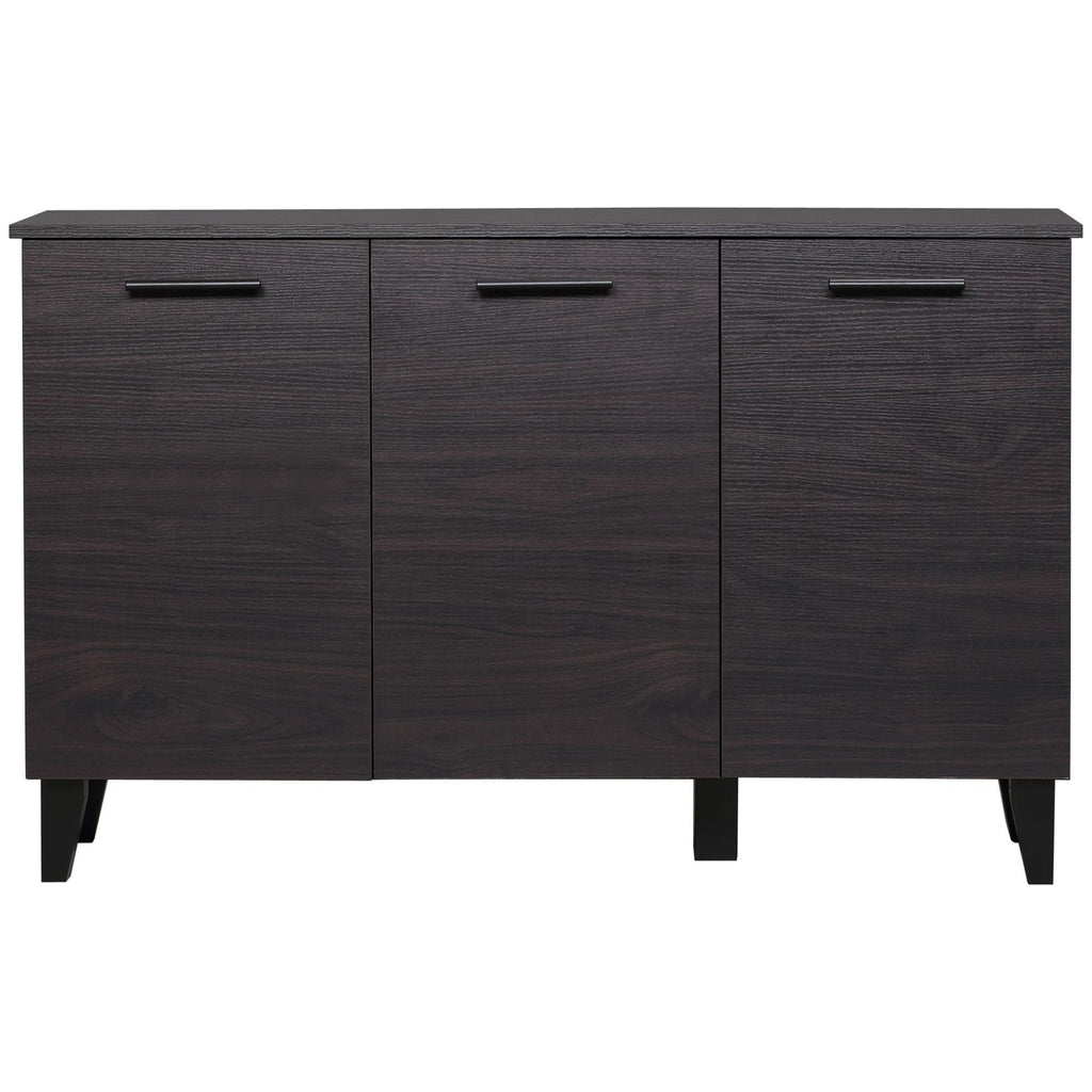 HOMCOM Buffet Cabinet Kitchen Sideboard Coffee Bar Dark Walnut Adjustable Shelf Dining Room - Comfortable Living Decor