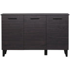 HOMCOM Buffet Cabinet Kitchen Sideboard Coffee Bar Dark Walnut Adjustable Shelf Dining Room - Comfortable Living Decor