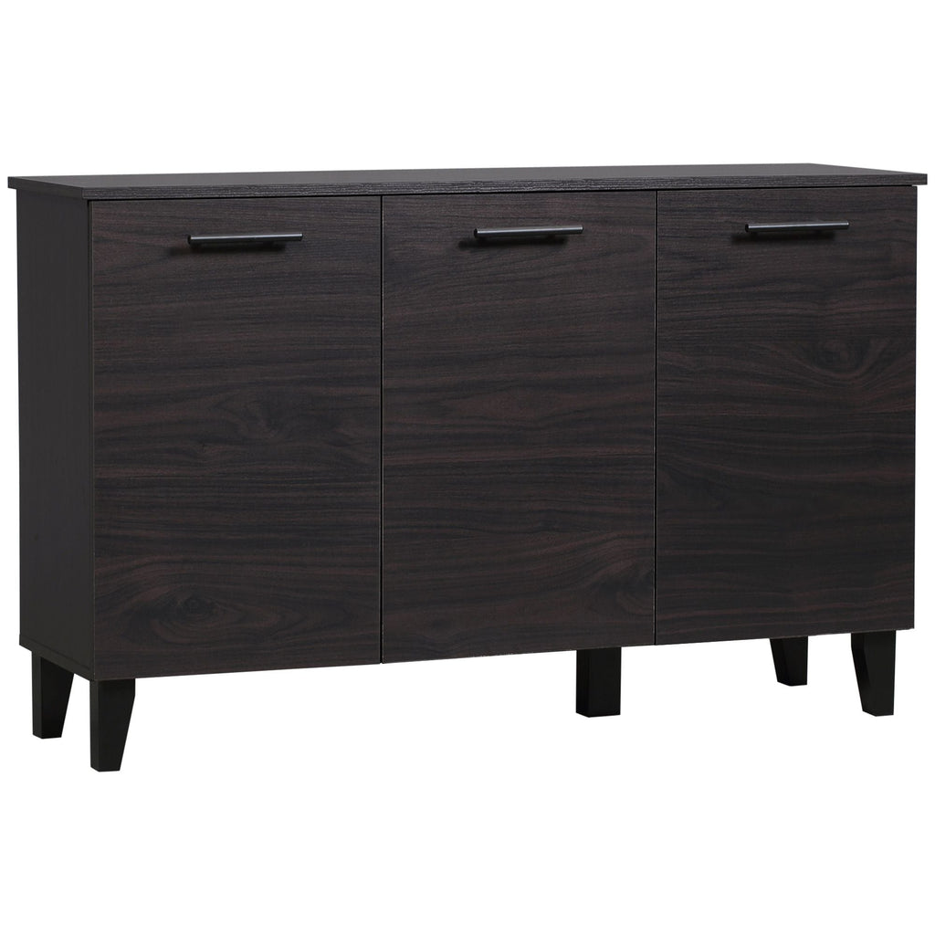 HOMCOM Buffet Cabinet Kitchen Sideboard Coffee Bar Dark Walnut Adjustable Shelf Dining Room - Comfortable Living Decor