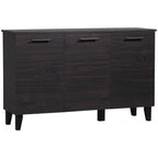HOMCOM Buffet Cabinet Kitchen Sideboard Coffee Bar Dark Walnut Adjustable Shelf Dining Room - Comfortable Living Decor