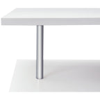 HOMCOM L - Shaped Desk 55" 360° Rotating White Corner Computer Workstation with Storage - Comfortable Living Decor