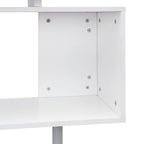 HOMCOM L - Shaped Desk 55" 360° Rotating White Corner Computer Workstation with Storage - Comfortable Living Decor