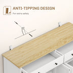 HOMCOM Modern Sideboard, Buffet Cabinet with Storage Drawers, Adjustable Shelves for Living Room, Dining Room, Entryway, White - Comfortable Living Decor