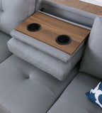 Irine Faux Leather Sectional Sofa with Ottoman - Comfortable Living Decor