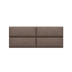 Jaxx Panelist Modern Padded Headboard – Set of 4 Wall Mounted Panels (Each 11.25" x 30") - Queen, Havana Brown Microvelvet - Comfortable Living Decor