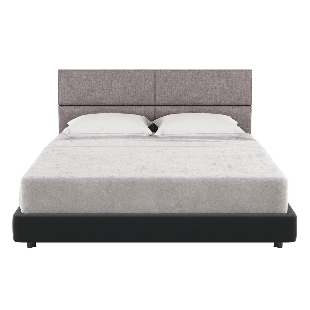 Jaxx Panelist Modern Padded Headboard – Set of 4 Wall Mounted Panels (Each 11.25" x 30") - Queen, Havana Brown Microvelvet - Comfortable Living Decor