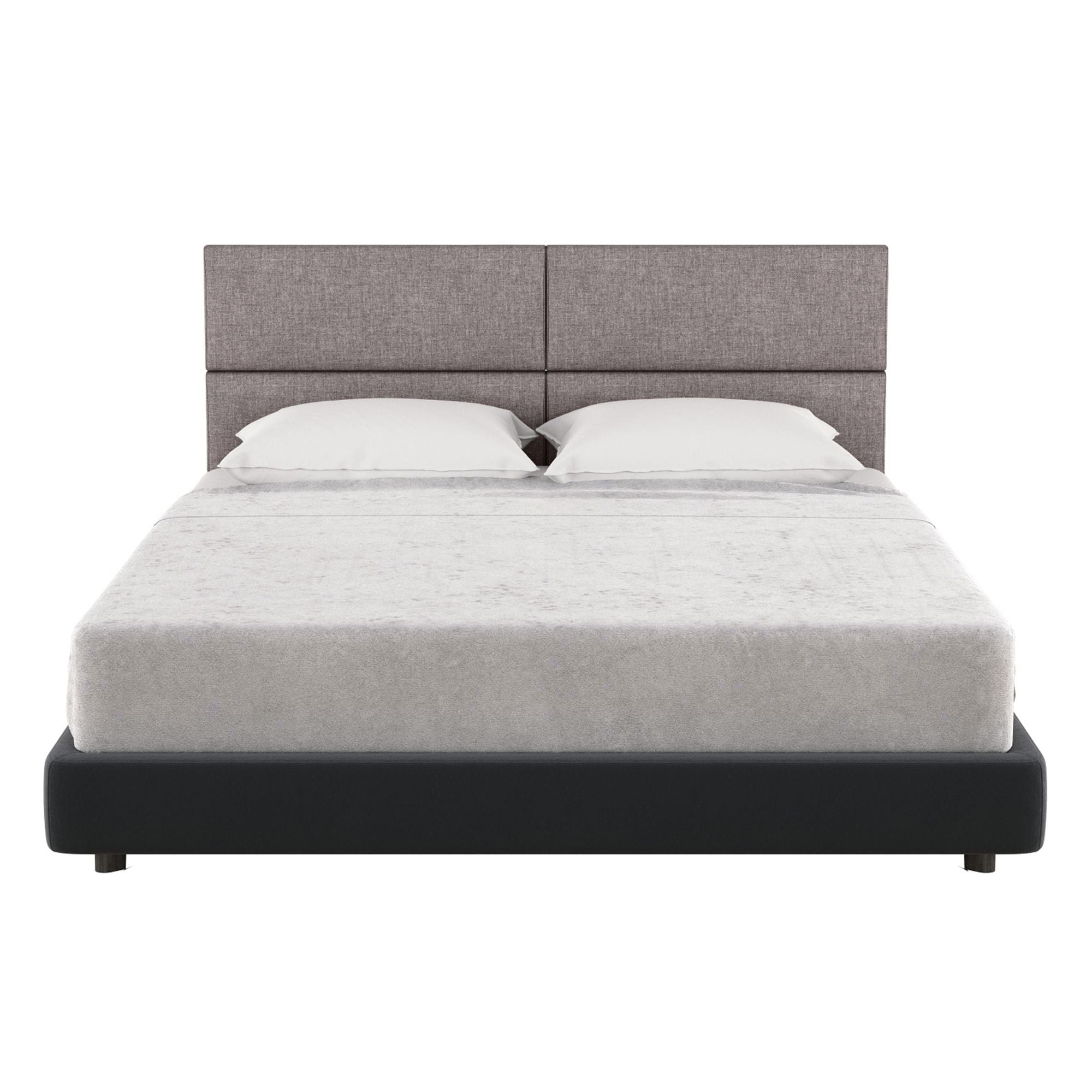Jaxx Panelist Modern Padded Headboard – Set of 4 Wall Mounted Panels (Each 11.25" x 30") - Queen, Havana Brown Microvelvet - Comfortable Living Decor