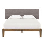 Jaxx Panelist Modern Padded Headboard – Set of 4 Wall Mounted Panels (Each 11.25" x 38") - King, Havana Brown Microvelvet - Comfortable Living Decor