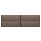 Jaxx Panelist Modern Padded Headboard – Set of 4 Wall Mounted Panels (Each 11.25" x 38") - King, Havana Brown Microvelvet - Comfortable Living Decor