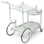 Kitchen Rolling Bar Cart with Tempered Glass Suitable for Restaurant and Hotel - Comfortable Living Decor