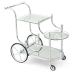 Kitchen Rolling Bar Cart with Tempered Glass Suitable for Restaurant and Hotel - Comfortable Living Decor