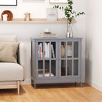 kleankin Sideboard Buffet, Storage Cabinet with 2 Doors, Credenza for Multifunction in Kitchen, Console, Living Room, Gray - Comfortable Living Decor