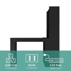 L Shaped Desk,Computer Desk with Drawers,Bookshelf & Hutch,with LED Light,Modern Corner Desk,Home Office Desk,L - Shaped Study Table Writing Desk,Corner Gaming Computer Desk with Storage - Comfortable Living Decor