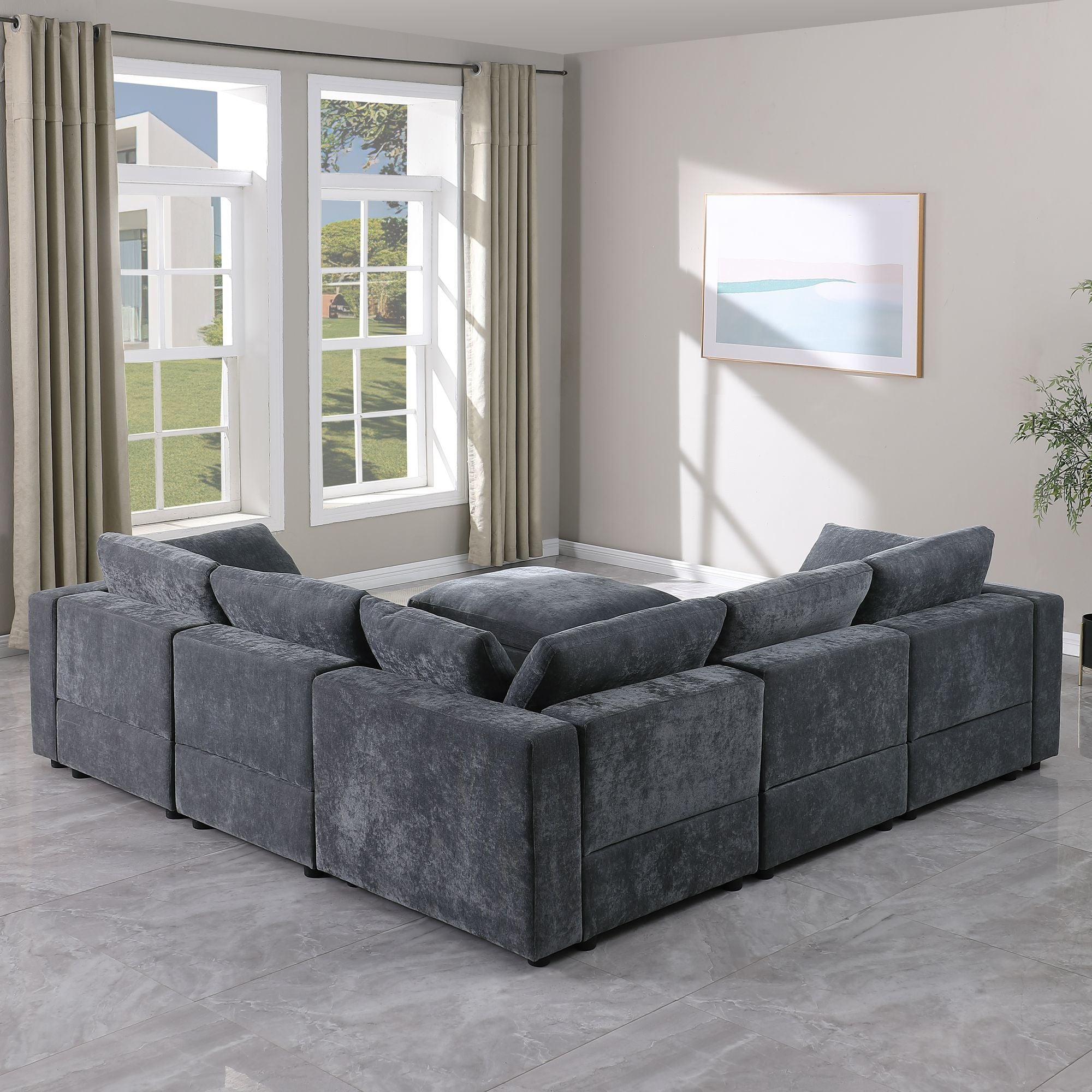 Lively Lodge Large Sectional Sofa - 181'' - Comfortable Living Decor