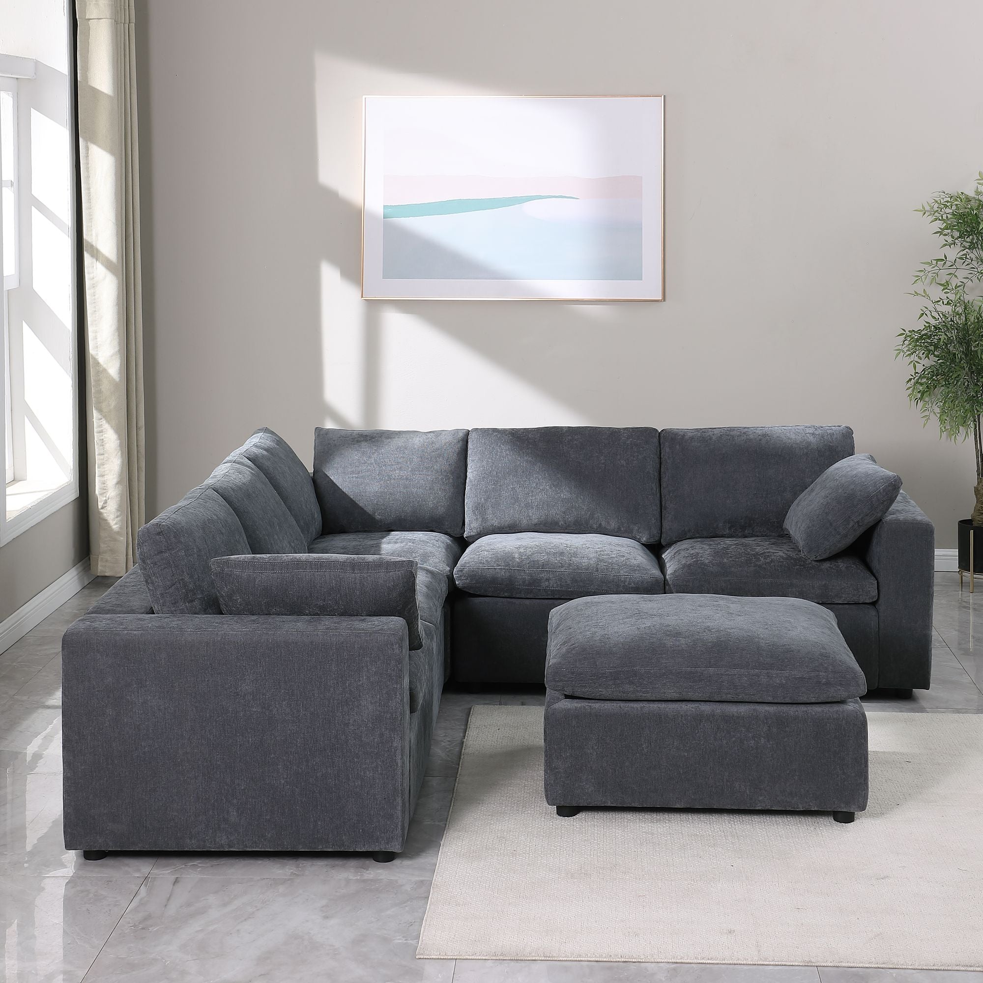 Lively Lodge Large Sectional Sofa - 181'' - Comfortable Living Decor