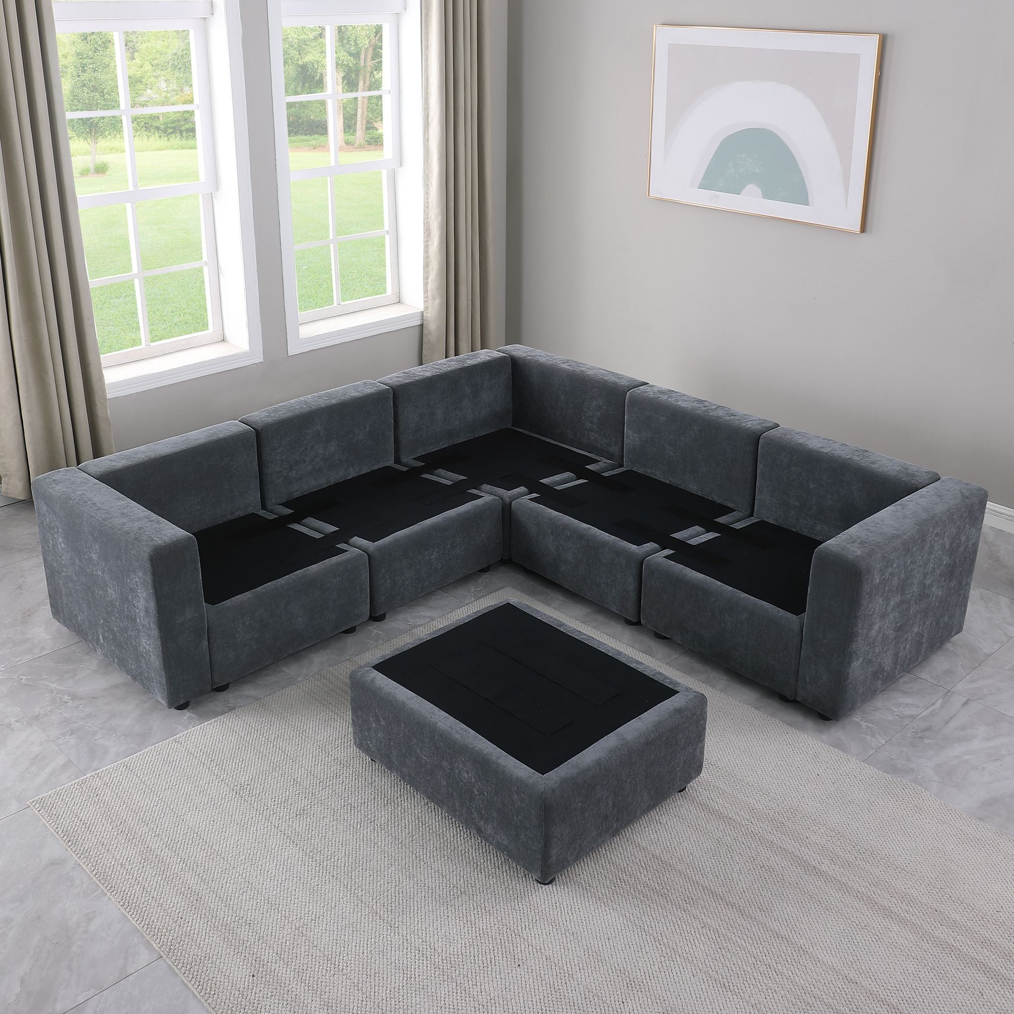 Lively Lodge Large Sectional Sofa - 181'' - Comfortable Living Decor