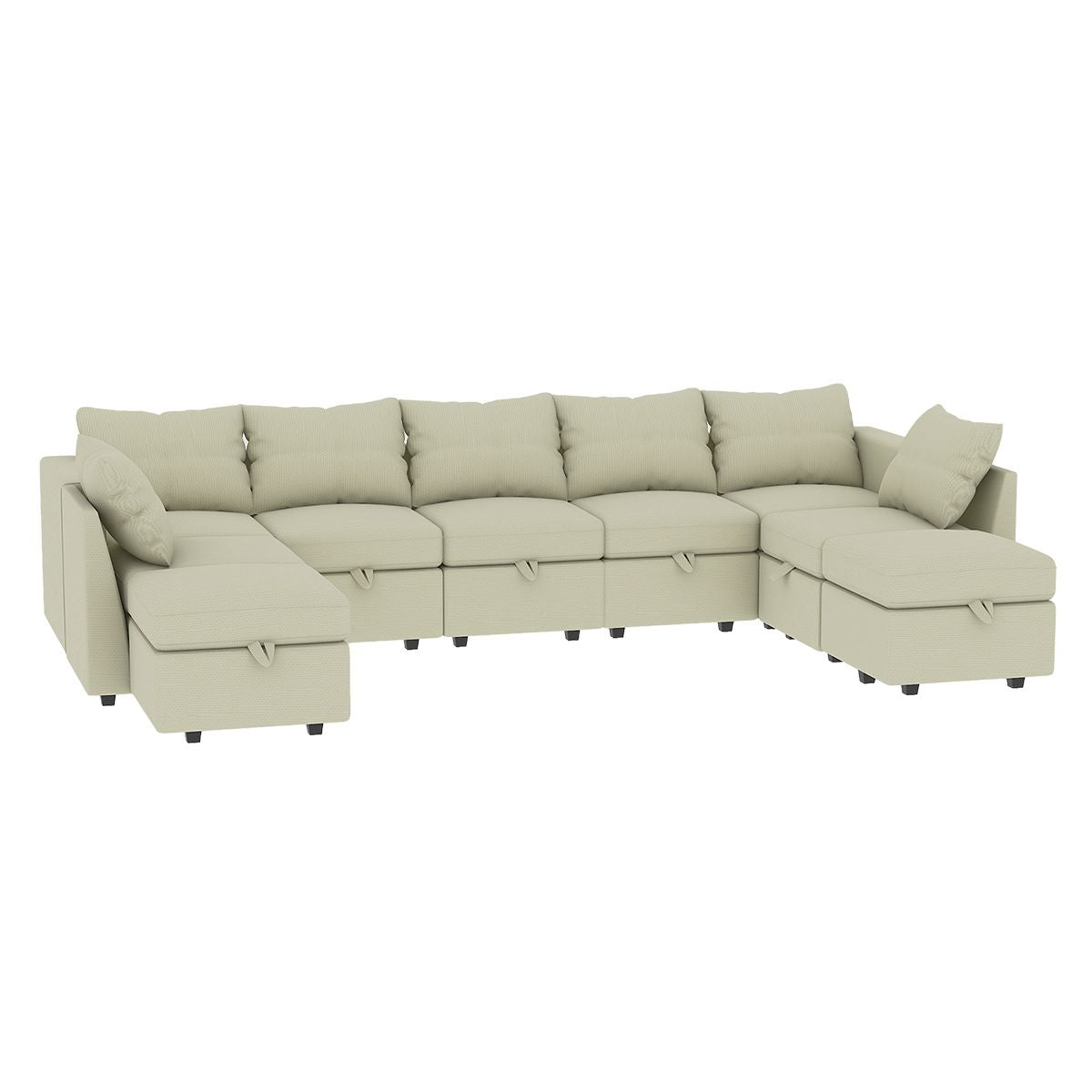 Lively Lodge Large Sectional Sofa - 181'' L Oversized Modular Couch - Comfortable Living Decor