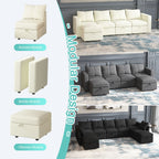 Lively Lodge Large Sectional Sofa - 181'' L Oversized Modular Couch - Comfortable Living Decor