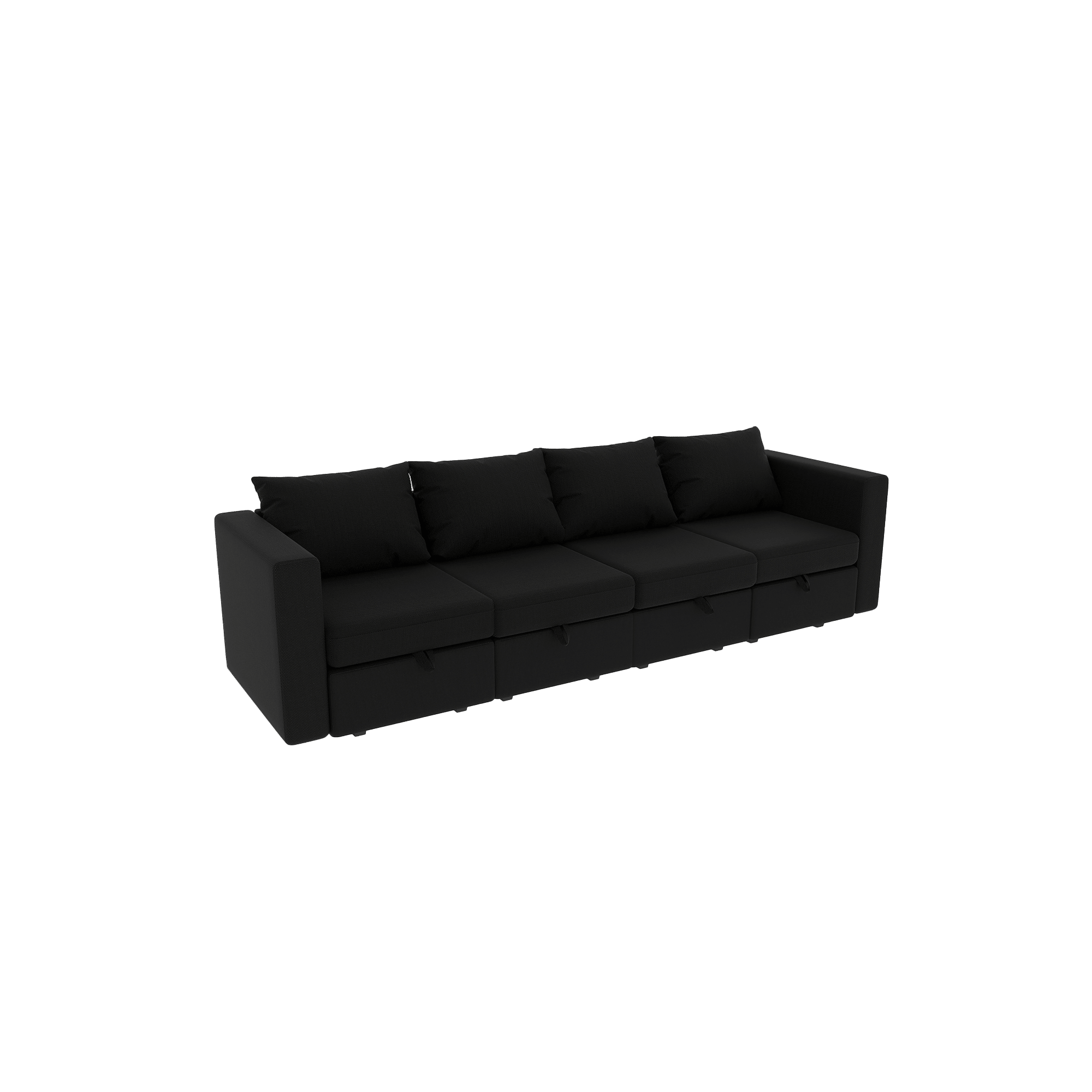 Livelylodge Modular Sectional Sofa with Wooden Frame and Pull - Out Bed, Convertible Couch for Living Room, Available in Black, White, and Gray, 109" L x 30.5" W x 34" H - Comfortable Living Decor