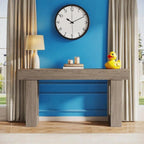 Long Console Table, Wooden Rectangular Sofa Table Behind The Couch - Comfortable Living Decor