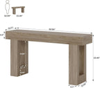 Long Console Table, Wooden Rectangular Sofa Table Behind The Couch - Comfortable Living Decor