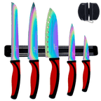 Magnetic Kitchen Knife Set with Rack by SiliSlick - Comfortable Living Decor