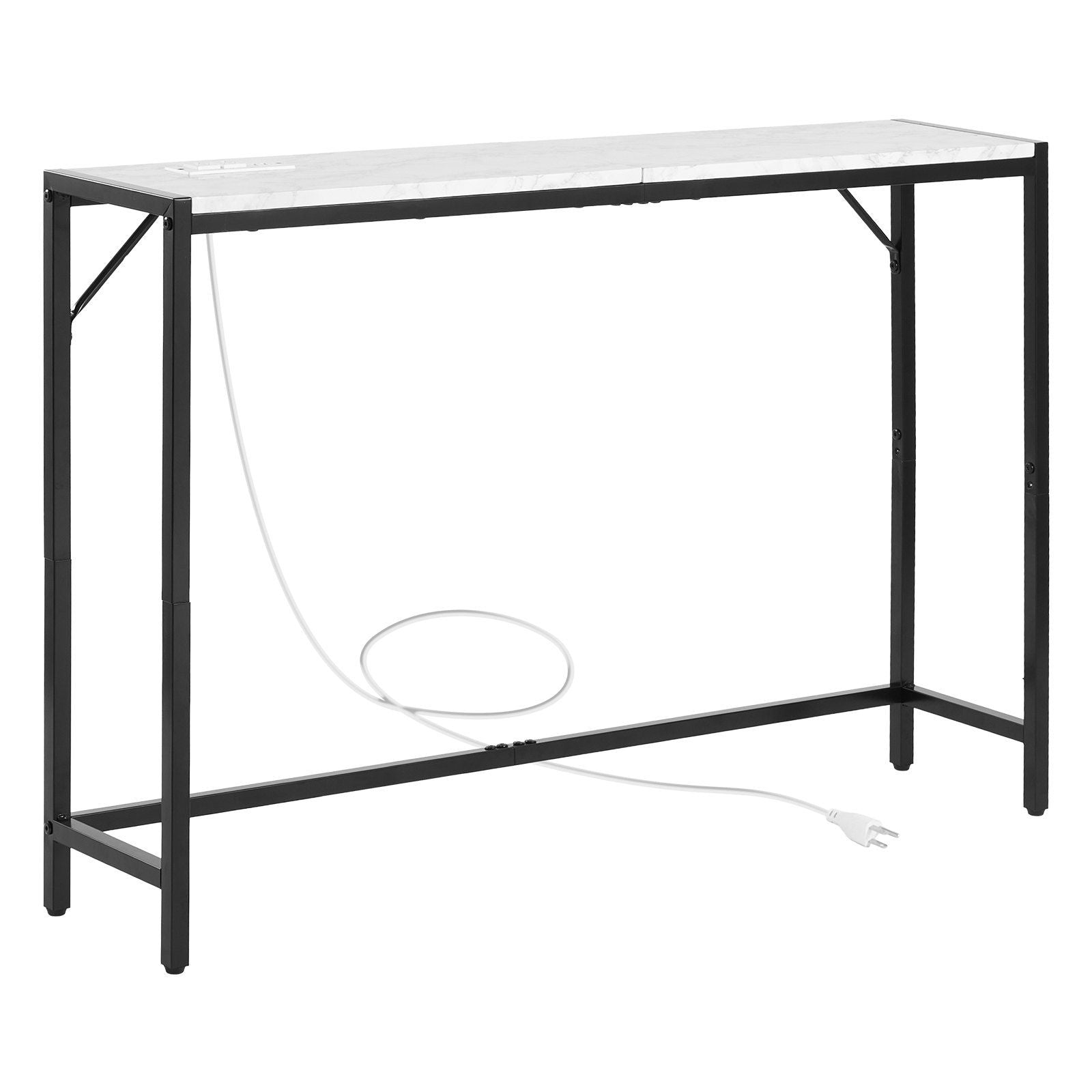 Marble Console Table with Power Outlet by Yeah Depot - Comfortable Living Decor