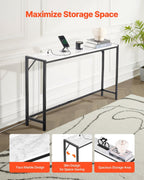 Marble Console Table with Power Outlet by Yeah Depot - Comfortable Living Decor