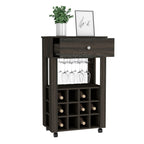 Margh Bar Cart, Twelve Built - in Wine Rack, Drawer - Comfortable Living Decor