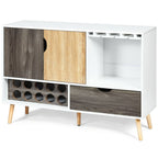 Mid - Century Buffet Sideboard Wooden Storage Cabinet - Comfortable Living Decor