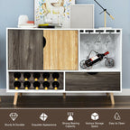 Mid - Century Buffet Sideboard Wooden Storage Cabinet - Comfortable Living Decor