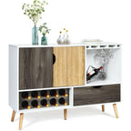 Mid - Century Buffet Sideboard Wooden Storage Cabinet - Comfortable Living Decor