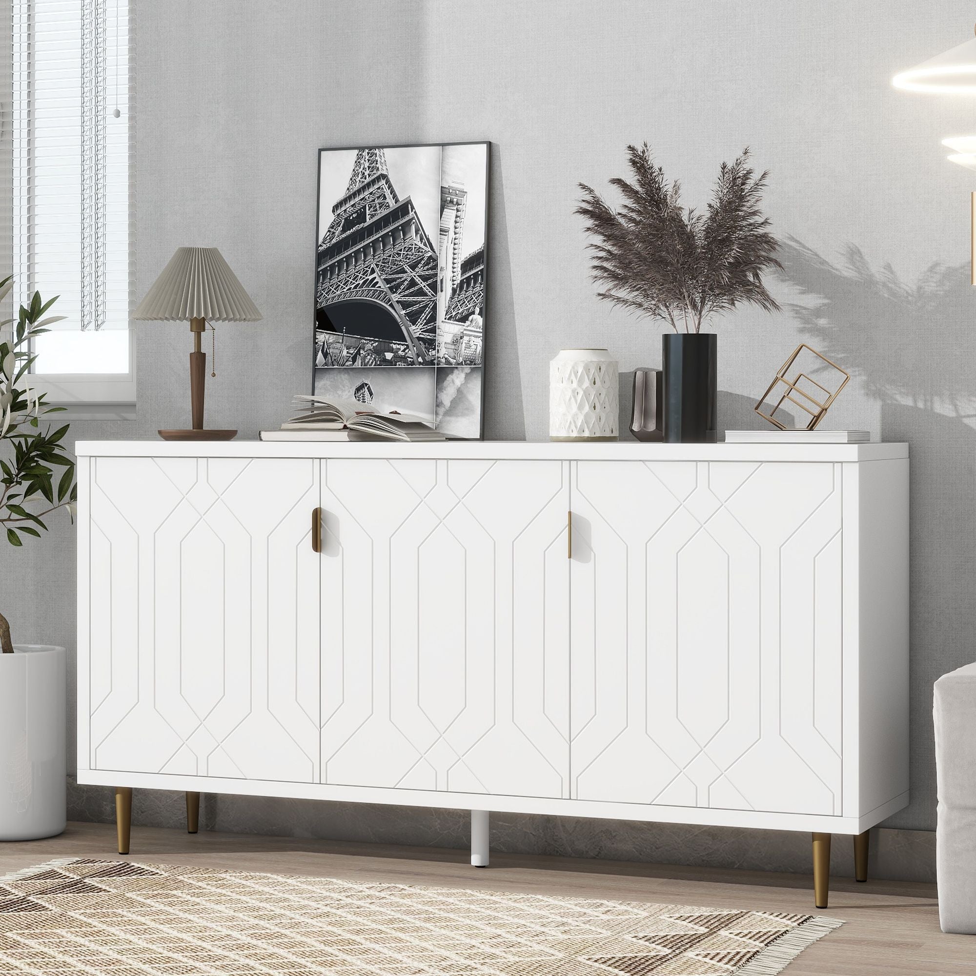Modern Console Table with Storage by Homcom - Comfortable Living Decor