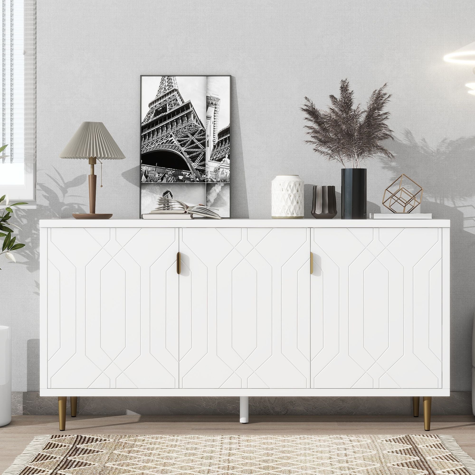 Modern Console Table with Storage by Homcom - Comfortable Living Decor