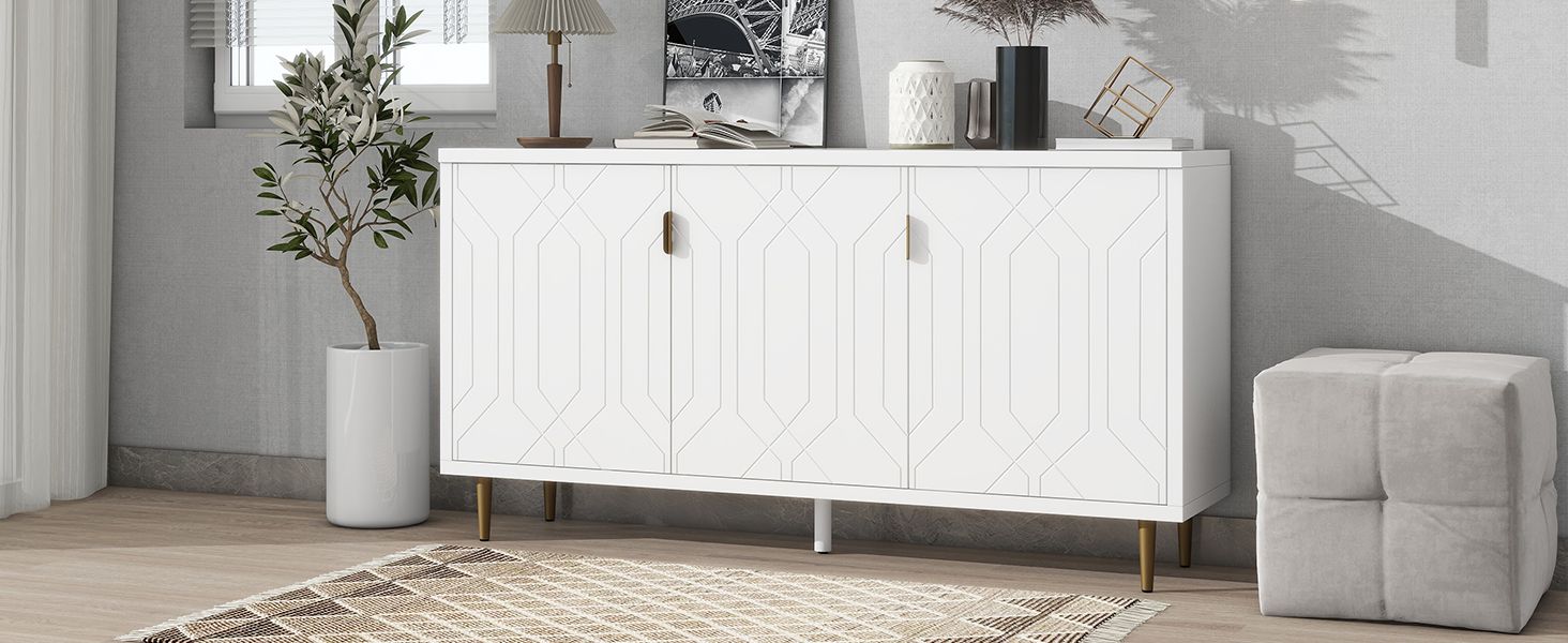Modern Console Table with Storage by Homcom - Comfortable Living Decor