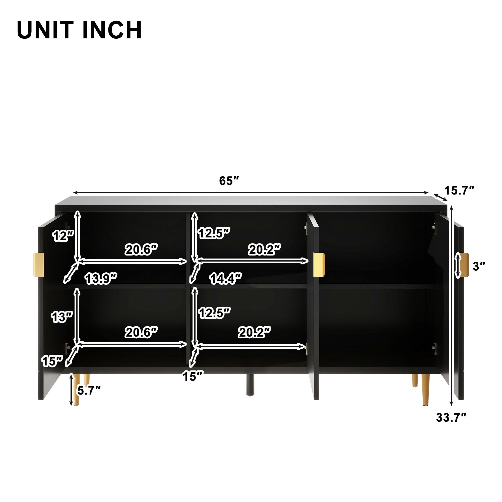 Modern Console Table with Storage by Homcom - Comfortable Living Decor