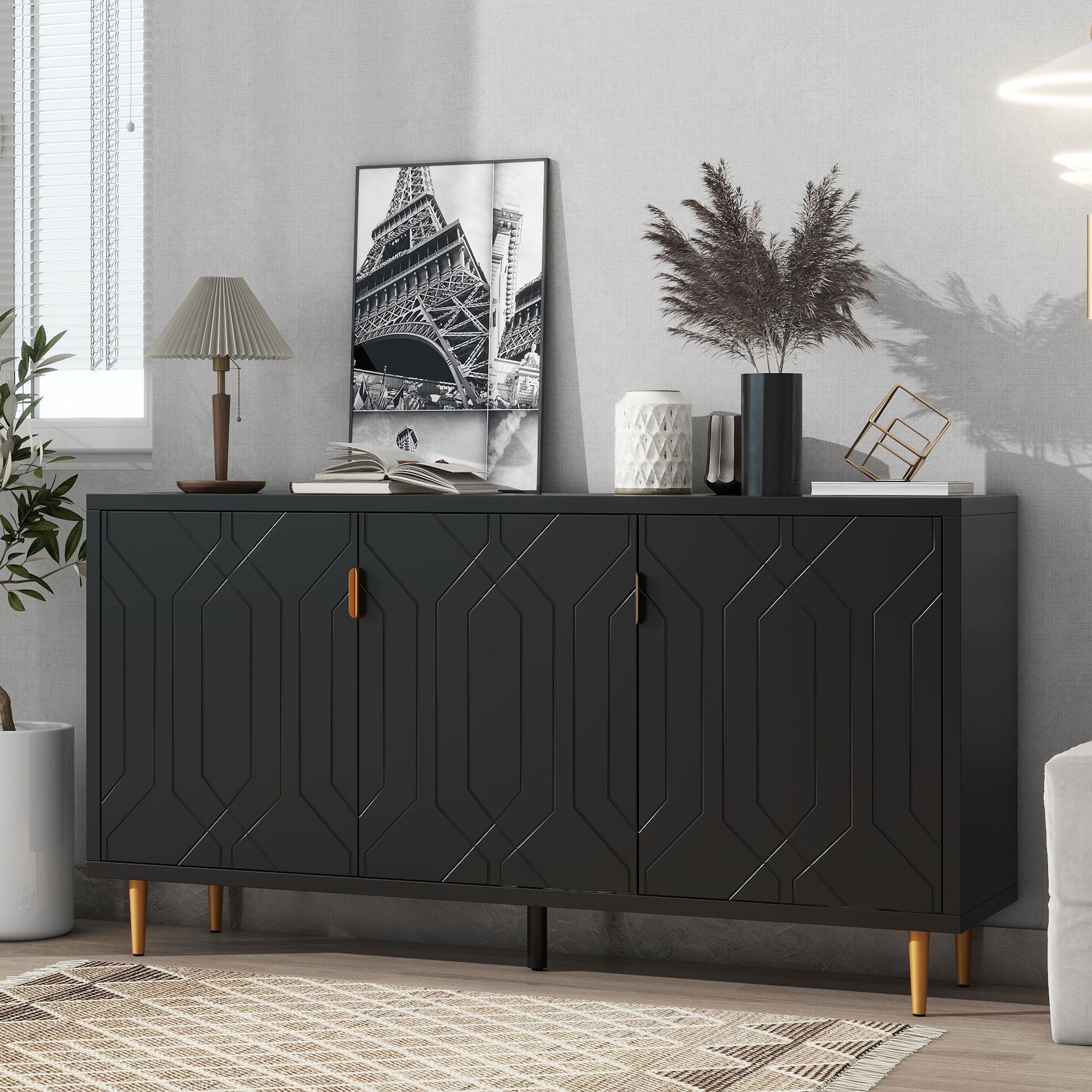 Modern Console Table with Storage by Homcom - Comfortable Living Decor