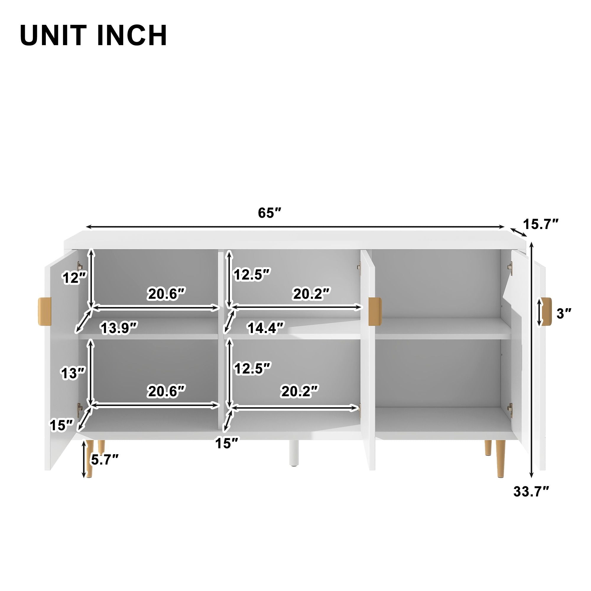 Modern Console Table with Storage by Homcom - Comfortable Living Decor