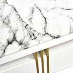 Modern Contemporary Cocktail Table with Faux Marble Top by Yeah Depot - Comfortable Living Decor